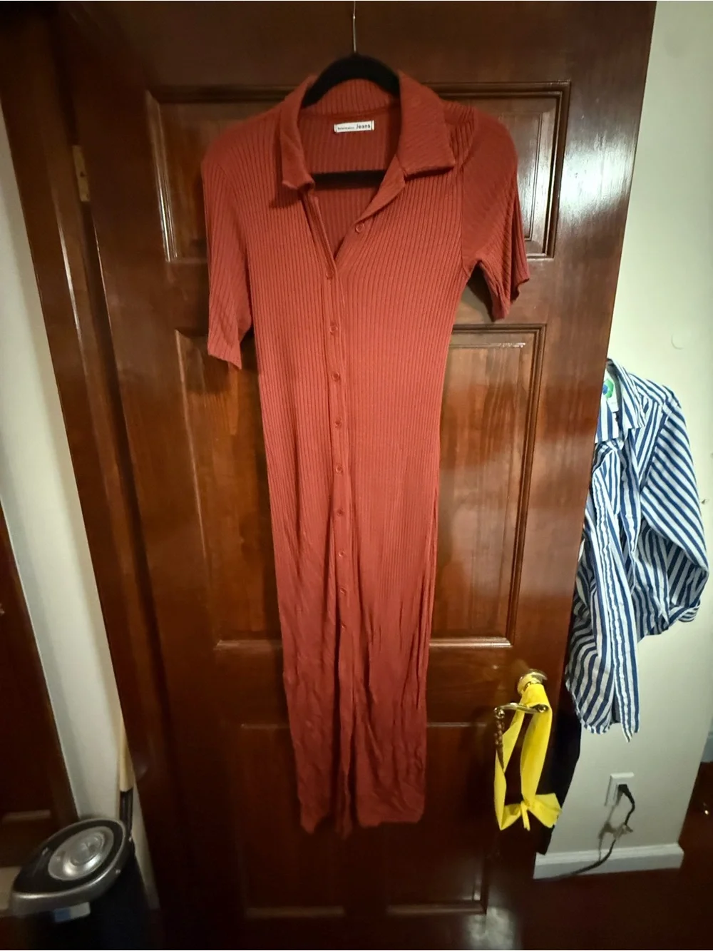 Reformation Rust Ribbed Midi Dress - Picture 5 of 5
